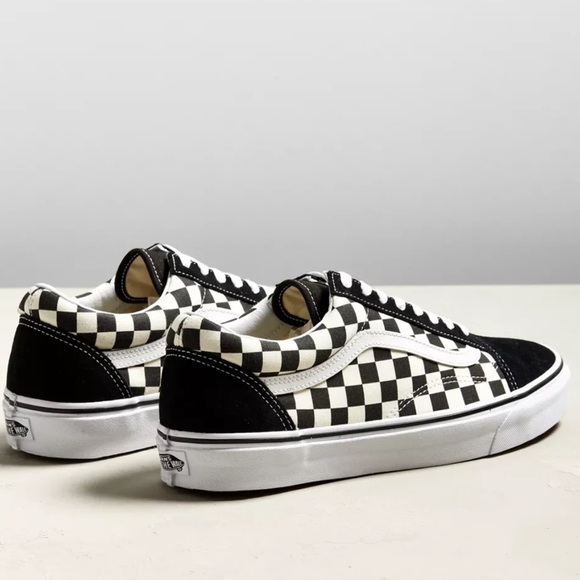 Vans Old Skool Checkerboard Lace Up Low Top Canvas Suede Skate Sneaker 4/5.5 - Picture 4 of 16